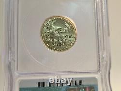 2008 American $10 1/4 OZ Gold Eagle ICG MS70 Scarce