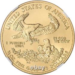 2008 American Gold Eagle 1/2 oz $25 NGC MS70