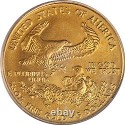 2008-W Gold American Eagle $5 PCGS MS70 Burnished Blue Label