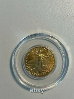 2013 1/10 oz Gold American Eagle BU $5 with Air Tite holder