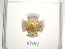 2014 1/10 oz Gold American Eagle $5 MS-70 NGC Perfect Coin
