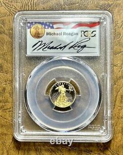 2014 W $5 Proof Gold Eagle 1/10 Pcgs Pr70dcam Reagan 22k 3.39 Grams # Gks Nkh