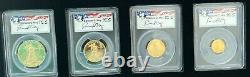 2015-W Gold Eagle Proof 4-Coin Year Set NGC PF70 Ed Moy Signed