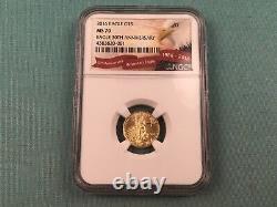 2016 1/10 oz Gold American Eagle Coin Flawless MS70 NGC