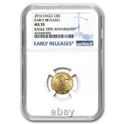 2016 1/10 oz Gold American Eagle MS-70 NGC (Early Releases) SKU #94008