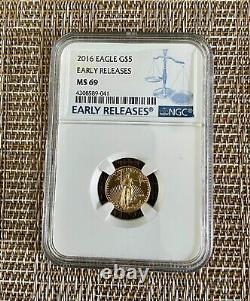 2016 $5 American Gold Eagle-1/10th oz-30th Anniversary-Early Releases NGC MS 69