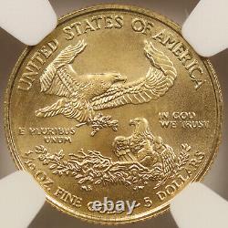 2016 $5 Gold American Eagle 1/10 oz NGC MS69