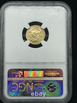 2016 Gold 1/10 oz Fine Gold Eagle $5 NGC MS 70