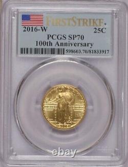 2016-W 100th Anniversary 25 Cents First Strike PCGS SP70
