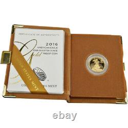 2016 W American Gold Eagle Proof 1/4 oz $10 in OGP
