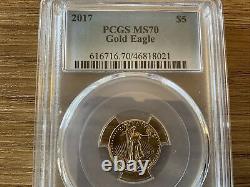 2017 $5 Gold Eagle PCGS MS70