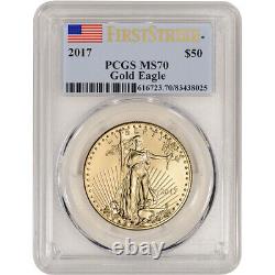 2017 American Gold Eagle (1 oz) $50 PCGS MS70 First Strike