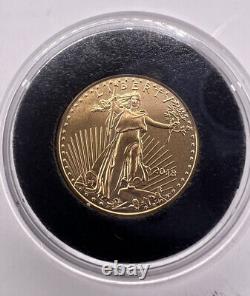2018 1/10 oz Gold American Eagle BU Fast Shipping? With Capsule
