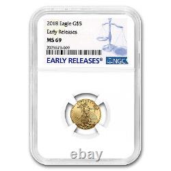 2018 1/10 oz Gold American Eagle MS-69 NGC (Early Releases)