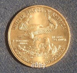 2018 $10 Gold Eagle Bullion Coin 1/4 Oz Lot 310952