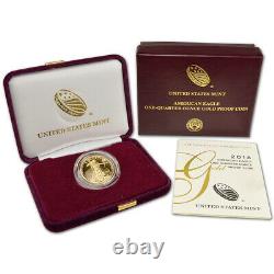 2018-W American Gold Eagle Proof 1/4 oz $10 in OGP