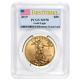 2019 $50 American Gold Eagle 1 Oz. Pcgs Ms70 First Strike Flag Label