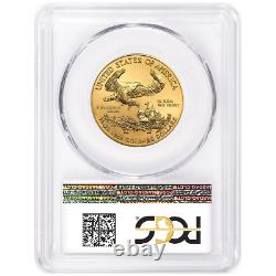 2020 $25 American Gold Eagle 1/2 oz PCGS MS70 FDOI Flag Label