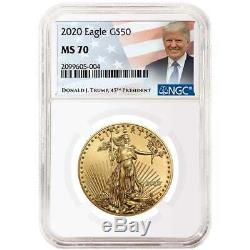 2020 $50 American Gold Eagle 1 oz. NGC MS70 Trump Label