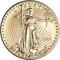 2020 American Gold Eagle 1 oz $50 BU Five 5 Coins