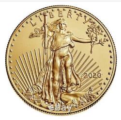 2020-W 1 oz Burnished Gold American Eagle $50 Coin Brilliant Uncirculated