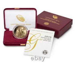 2020 W 1 oz Gold American Eagle Proof $50 Coin GEM Proof OGP SKU60843