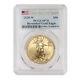 2020-w $50 American Gold Eagle Pcgs Sp70 First Day Of Issue Burnished 1oz Coin