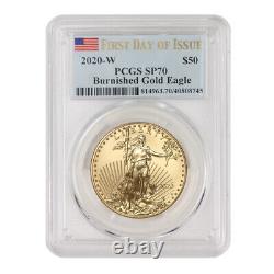 2020-W $50 American Gold Eagle PCGS SP70 First Day of Issue Burnished 1oz coin
