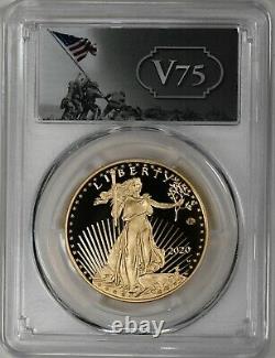 2020-W $50 Gold Eagle V75 Privy PCGS PR70DCAM First Strike 1 of 1945 Coin WWII