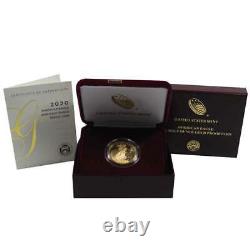 2020-W Proof $25 American Gold Eagle 1/2 oz. Box, OGP & COA