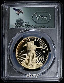 2020-W Proof $50 American Gold Eagle WWII 75th PCGS PR70DCAM First Day Issue V75