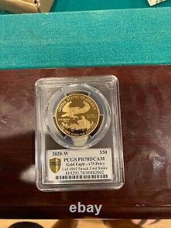 2020-W V75 Gold WWII Privy PCGS PR70DCAM First Strike Coin 20XE Eagle IN HAND