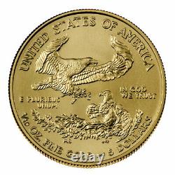 2021 1/10 oz Gold American Eagle T-1 $5 GEM BU
