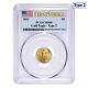 2021 1/10 Oz Gold American Eagle Type 2 Pcgs Ms 69 First Strike