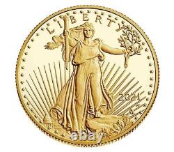 2021 1/4 oz Gold American Eagle $10 US Mint Coin Type 2