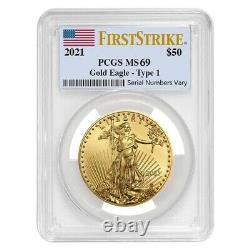 2021 1 oz Gold American Eagle PCGS MS 69 First Strike