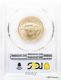 2021 $25 1/2 oz Gold American Eagle Type 2 PCGS MS70 FDI Flag Label