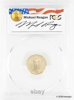 2021 $5 Gold American Eagle Type 2 PCGS MS70 FDI Reagan Legacy