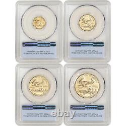2021 American Gold Eagle 4-pc Year Set PCGS MS70 First Strike