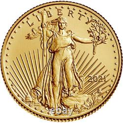 2021 American Gold Eagle Type 2 1/10 oz $5 BU