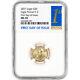 2021 American Gold Eagle Type 2 1/10 Oz $5 Ngc Ms70 First Day Issue 1st Label