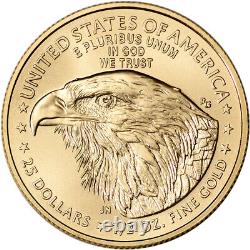 2021 American Gold Eagle Type 2 1/2 oz $25 PCGS MS70 First Day of Issue