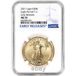 2021 American Gold Eagle Type 2 1 oz $50 NGC MS70 Early Releases