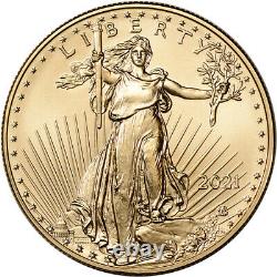 2021 American Gold Eagle Type 2 1 oz $50 NGC MS70 First Production Bald Eagle 70