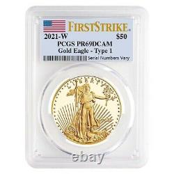 2021-W 1 oz $50 Proof Gold American Eagle PCGS PF 69 DCAM First Strike