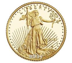 2021 W American Eagle 1/10 oz Gold Proof Coin 21EE