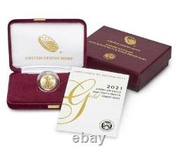 2021 W American Eagle 1/10 oz Gold Proof Coin 21EE
