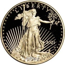 2021 W American Gold Eagle Proof 1 oz $50 in OGP