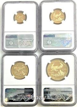 2021 W Eagle Family of Eagles T-1 First Releases PF70 Ultra Cameo NGC (Set of 4)