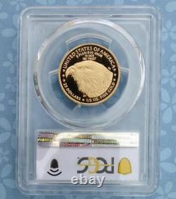 2021 W PCGS PR 69 D-Cam Gold American Eagle, TYPE 2 $25 Coin, 1/2 oz Fine Gold